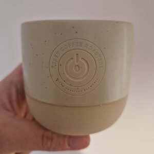 4 Ceramic Flat White Mugs