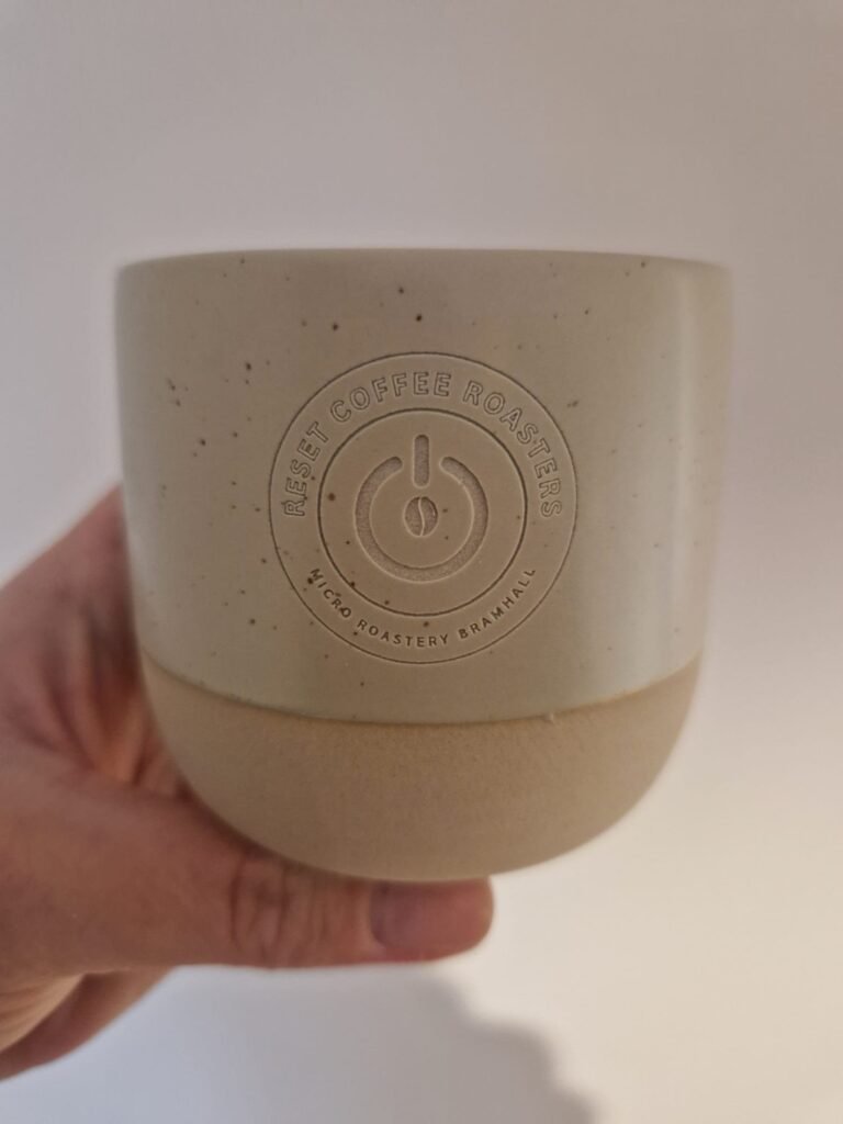 2 Ceramic Flat White Mugs